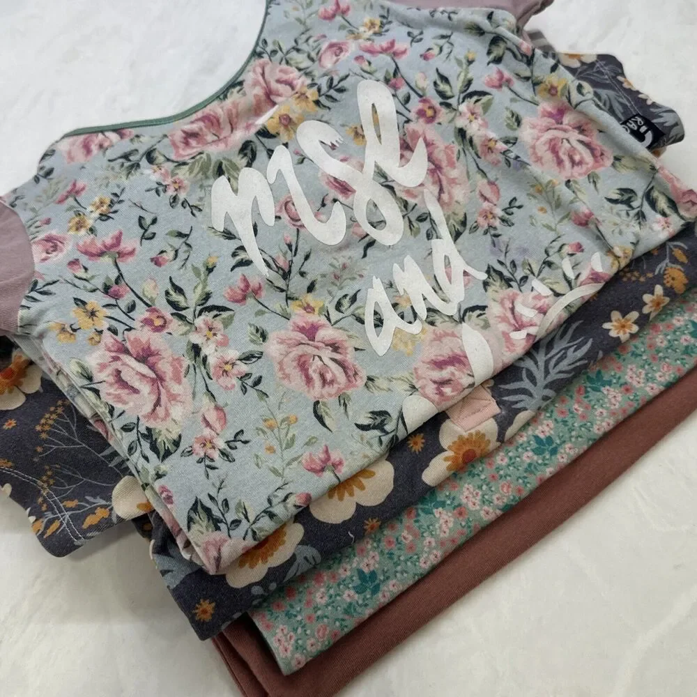 Rags Lot Of 4 Outfits Toddler Size 12 To 24 Months One Piece Floral Stretchy